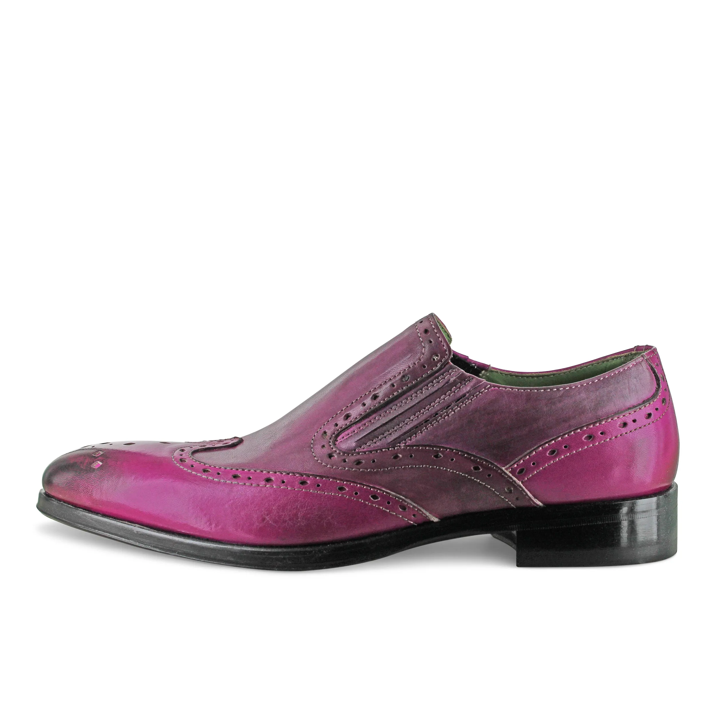 1350 - Fuchsia Slip On Brogue