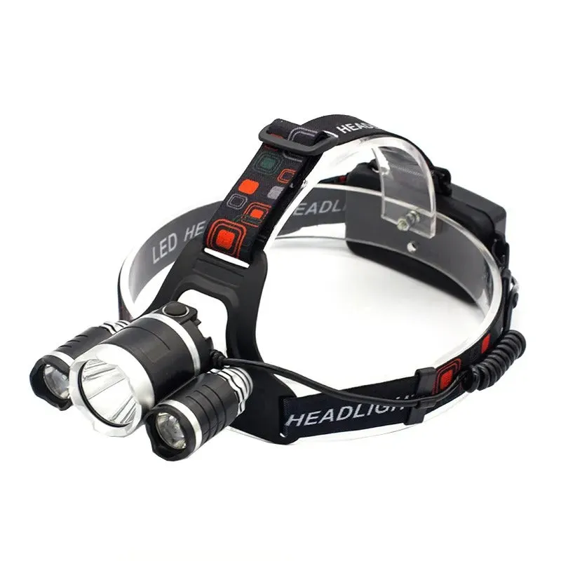 4 in 1 Rechargeable Headlamp,5000 Lumen Waterproof LED Headlight Flashlight Torch