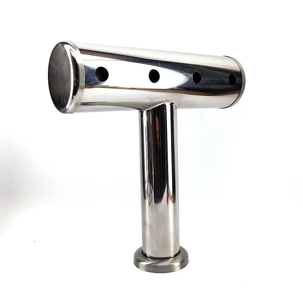 4 Tap T-Bar Brushed Stainless Font Only( Including Screws x 4; Dust Cover & Font Seals )