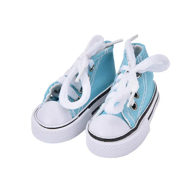 7 Colors 1 Pair Canvas Shoes For BJD Doll Toy Mini Doll Shoes for Sharon Doll Boots Dolls Accessories Hot Sale 7.5cm