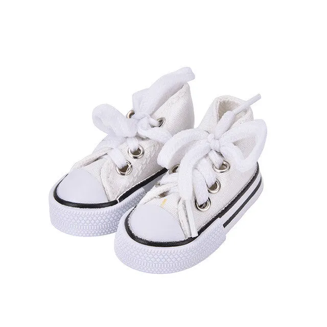 7 Colors 1 Pair Canvas Shoes For BJD Doll Toy Mini Doll Shoes for Sharon Doll Boots Dolls Accessories Hot Sale 7.5cm