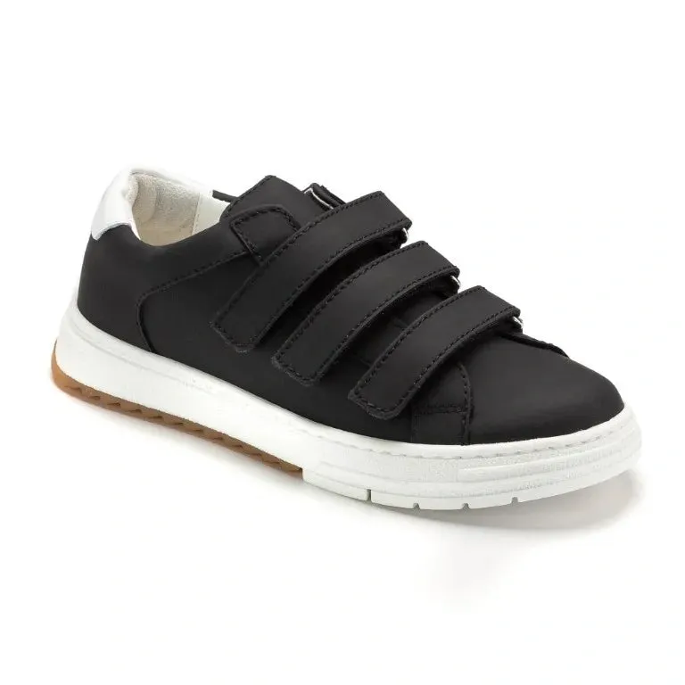 881 - Black Sahara Leather Velcro for Girl/Boy by London Kids