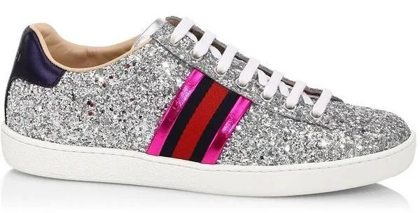 Ace Glitter Sneakers - Pink or Silver