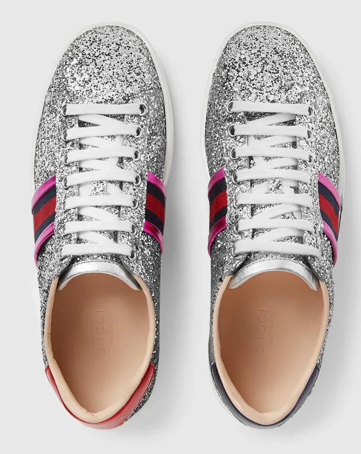 Ace Glitter Sneakers - Pink or Silver