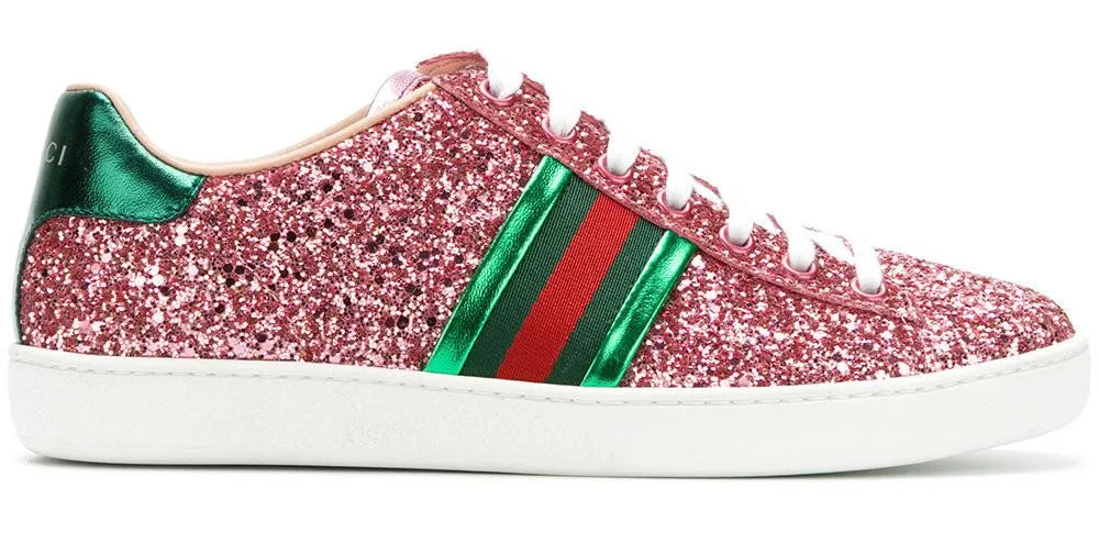 Ace Glitter Sneakers - Pink or Silver