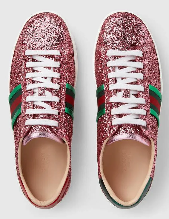 Ace Glitter Sneakers - Pink or Silver