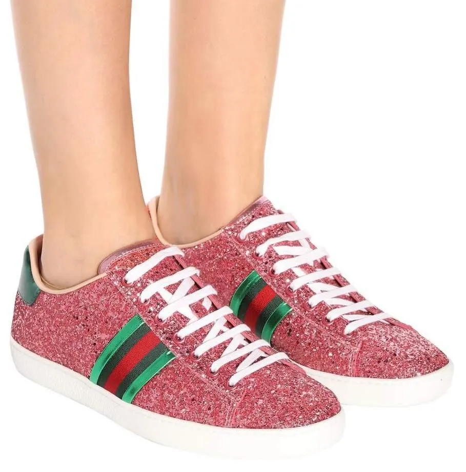 Ace Glitter Sneakers - Pink or Silver