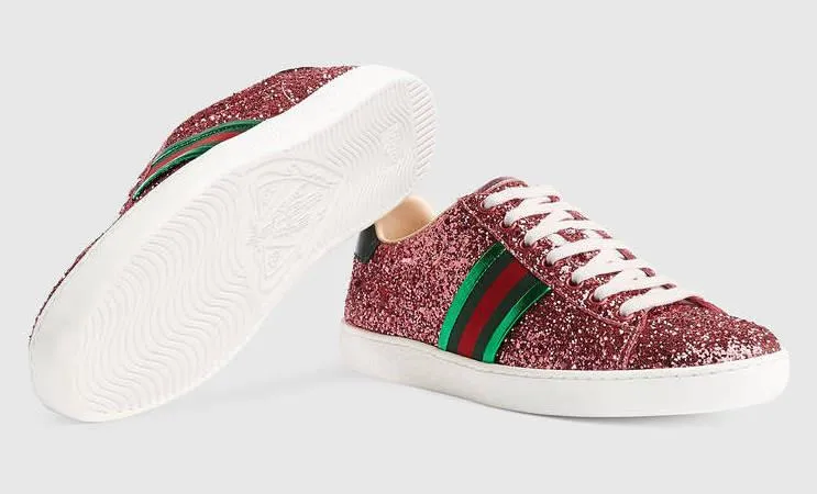 Ace Glitter Sneakers - Pink or Silver