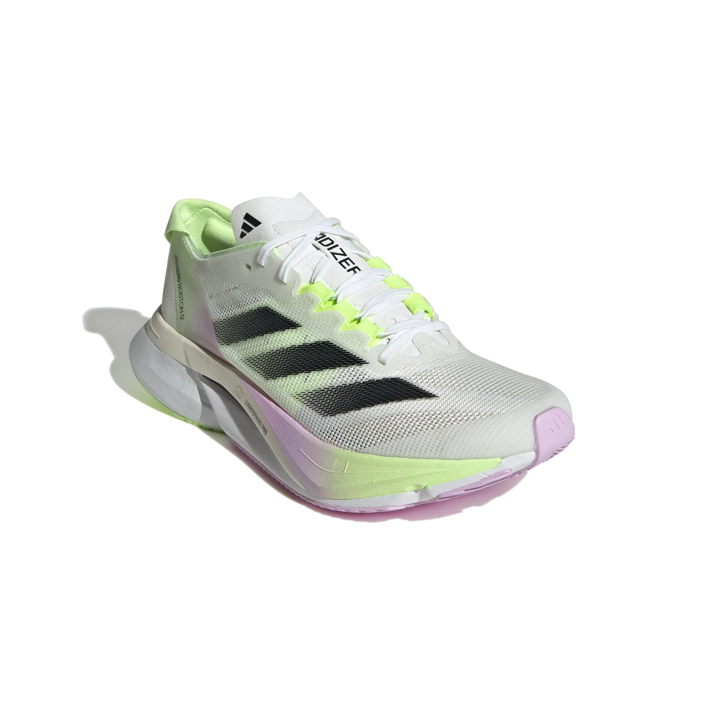 Adidas Adizero Boston 12 Men's - White/Green/Spark