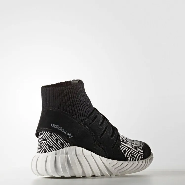 Adidas Tubular Doom Primeknit 'Black White' Sneakers, Black