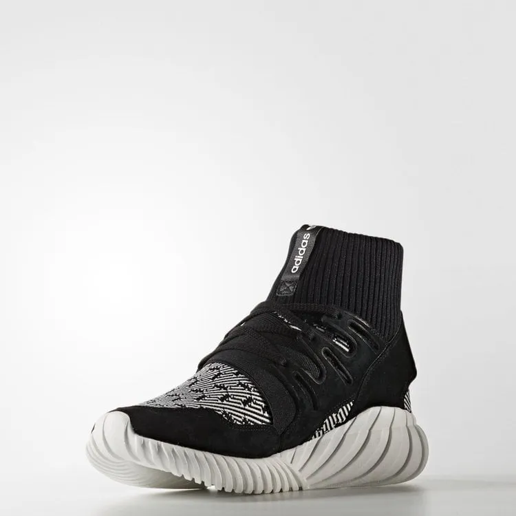 Adidas Tubular Doom Primeknit 'Black White' Sneakers, Black