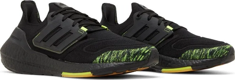 Adidas UltraBoost 22 'Black Solar Yellow' sneakers, black