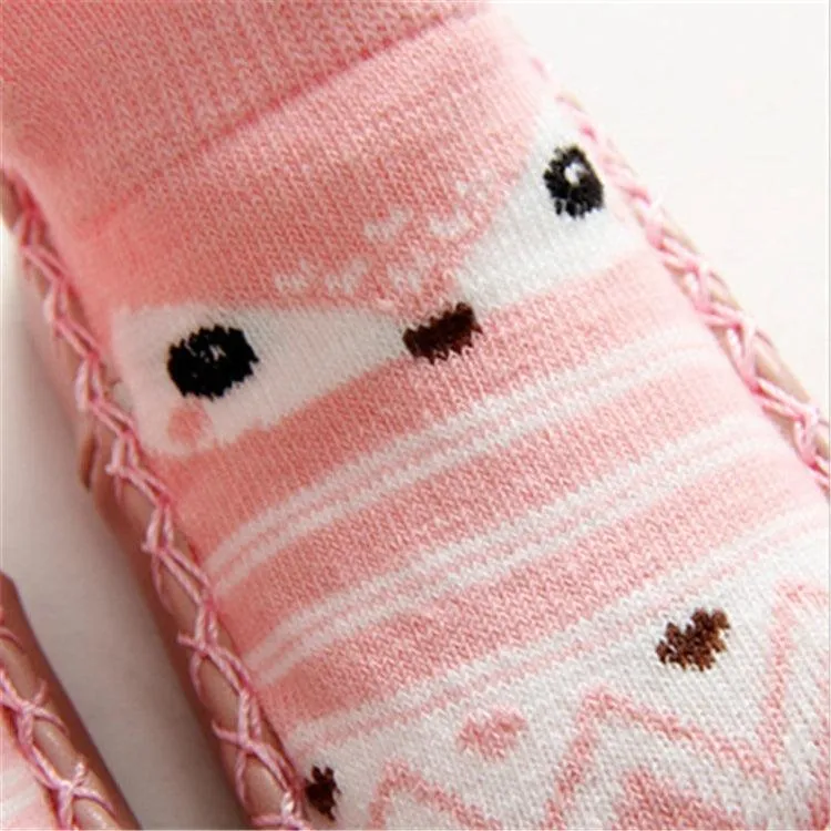 Adorable Non-Slip Cotton Toddler Socks with Cartoon Design