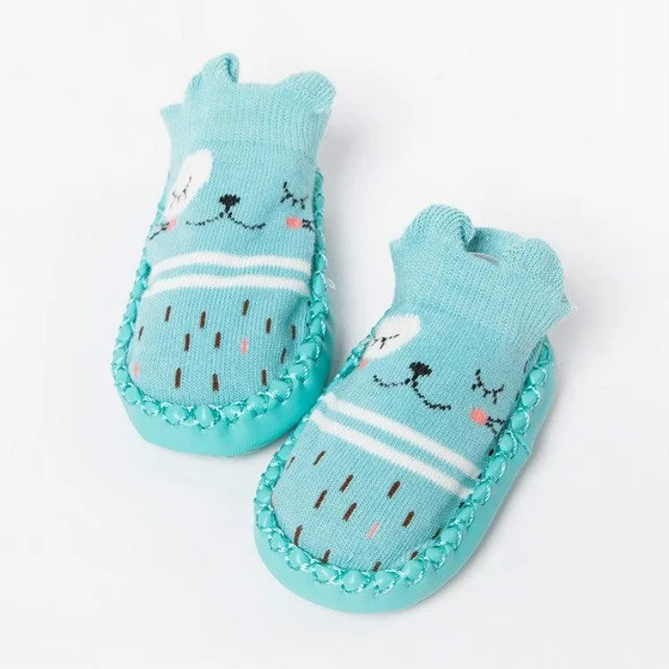 Adorable Non-Slip Cotton Toddler Socks with Cartoon Design