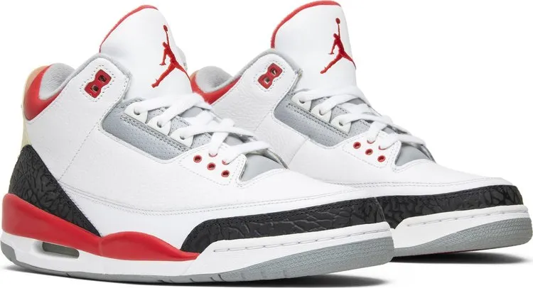 Air Jordan 3 Retro Fire Red 2007 sneakers, white