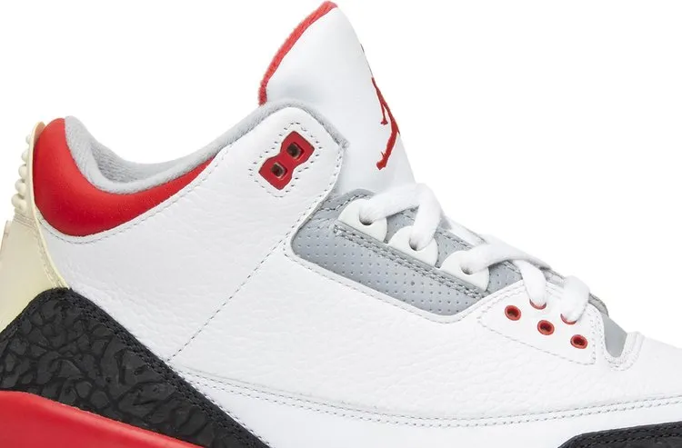 Air Jordan 3 Retro Fire Red 2007 sneakers, white