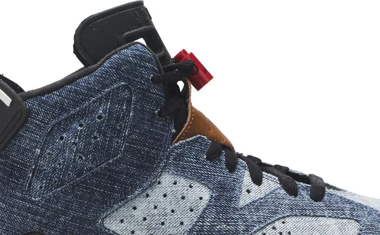 Air Jordan 6 Retro GS Washed Denim Sneakers, Blue