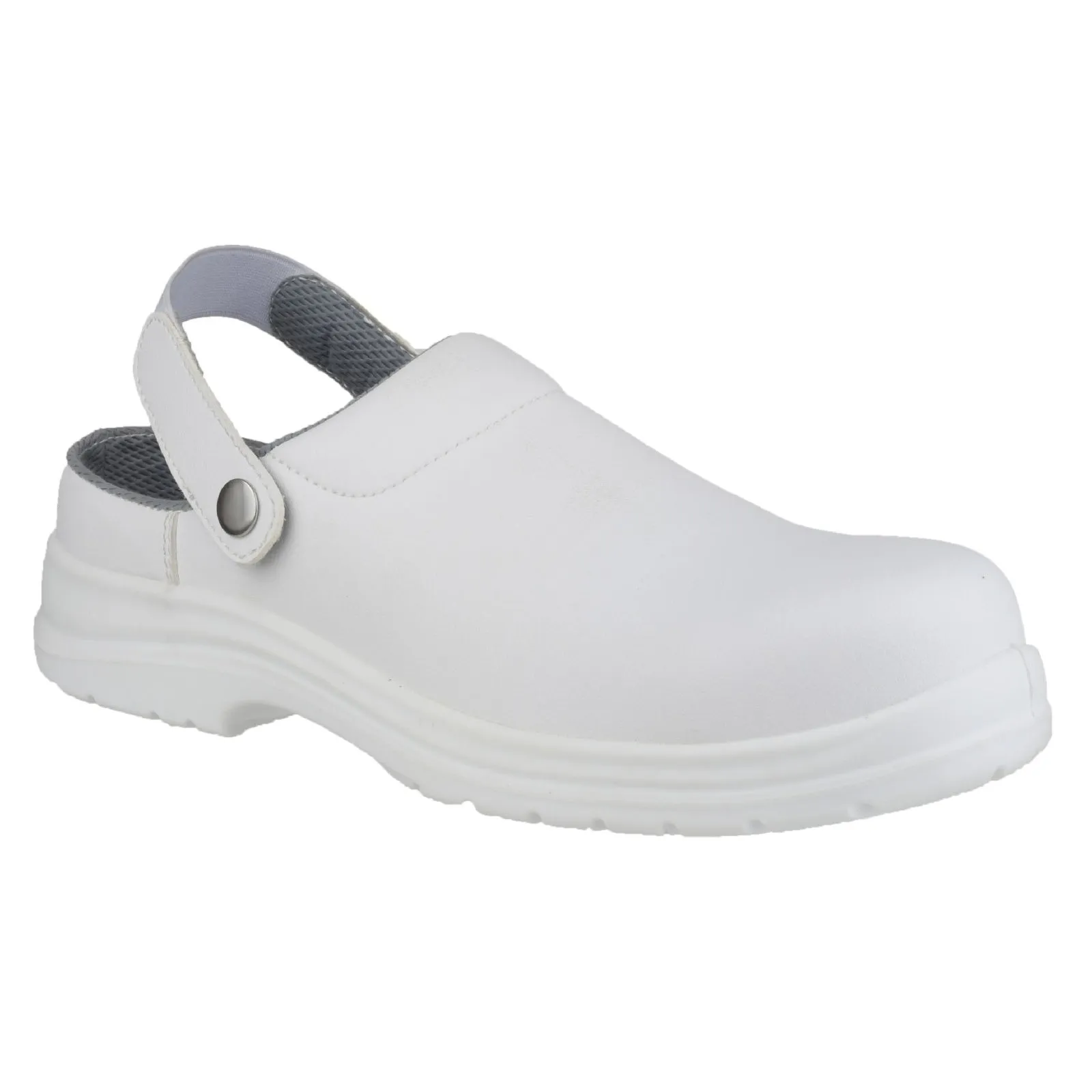 Amblers FS512 Unisex White Clog Safety Shoes