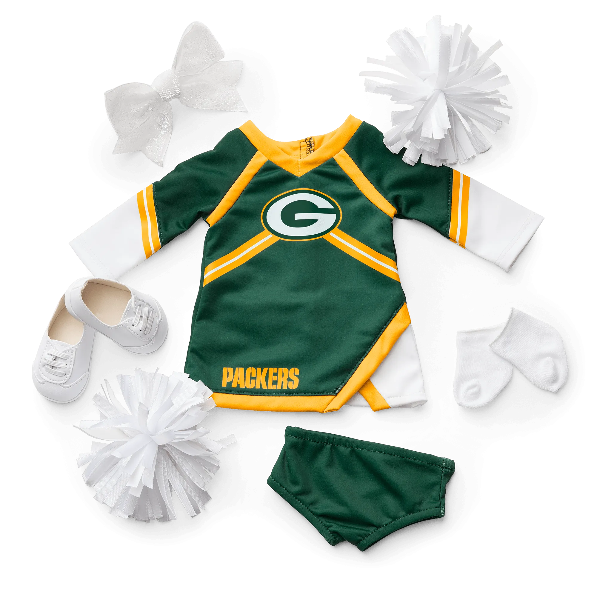 American Girl® x NFL Green Bay Packers Cheer Uniform for 18-inch Dolls