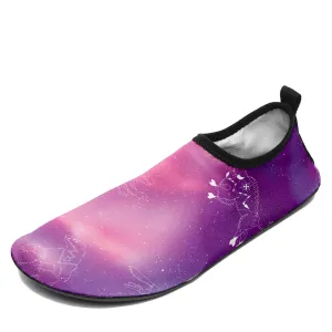 Animal Ancestors 7 Aurora Gases Pink and Purple Kid's Sockamoccs Slip On Shoes