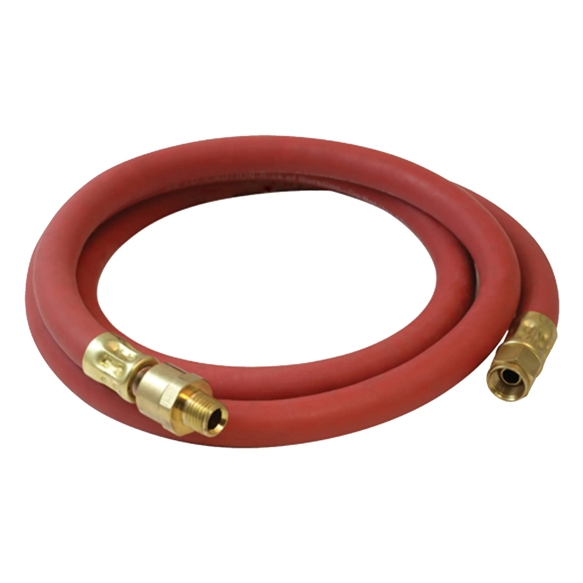 Apache 10130400 0.25" x 24" 300 PSI Rubber Air Whip Hose with Ball Swivel, Red