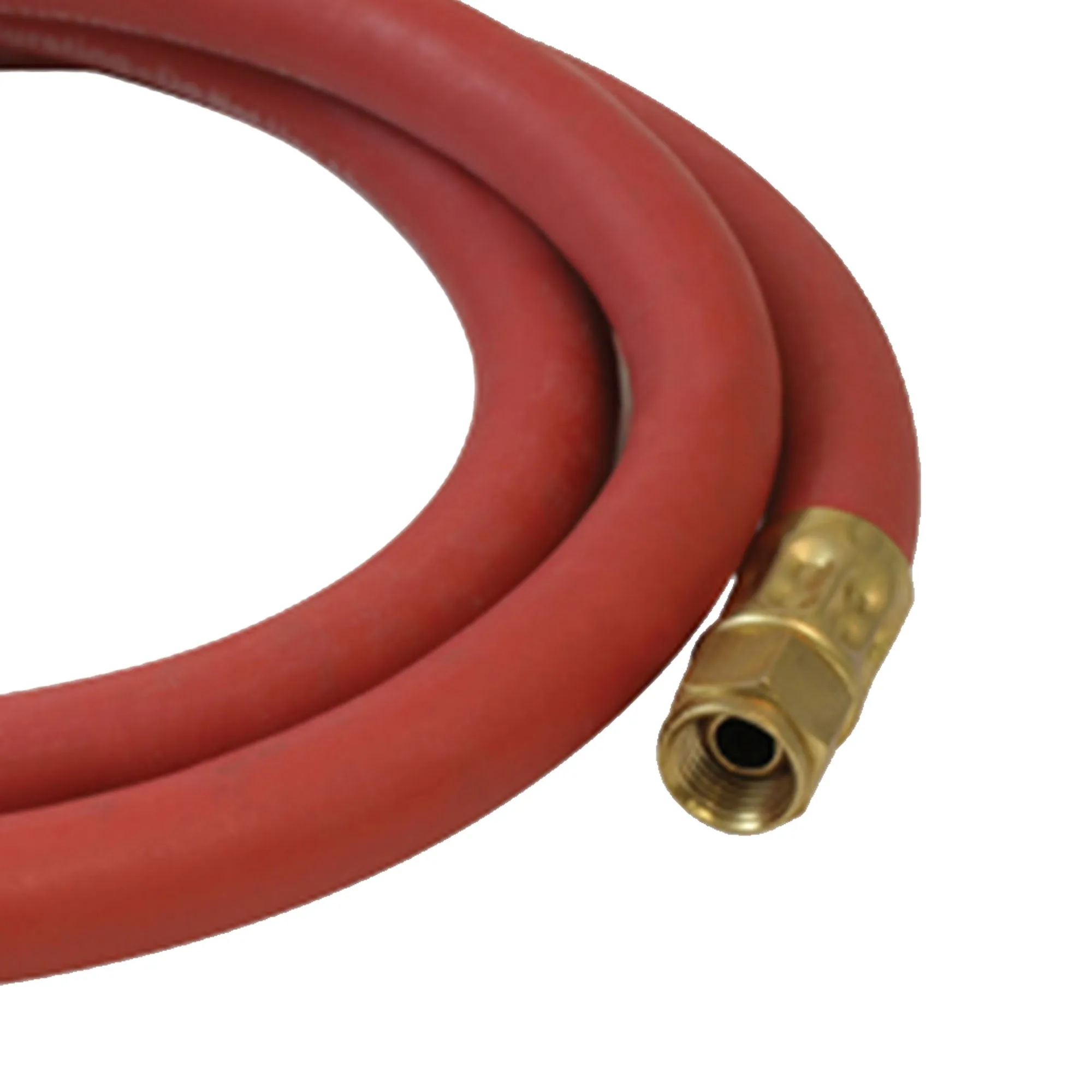 Apache 10130400 0.25" x 24" 300 PSI Rubber Air Whip Hose with Ball Swivel, Red