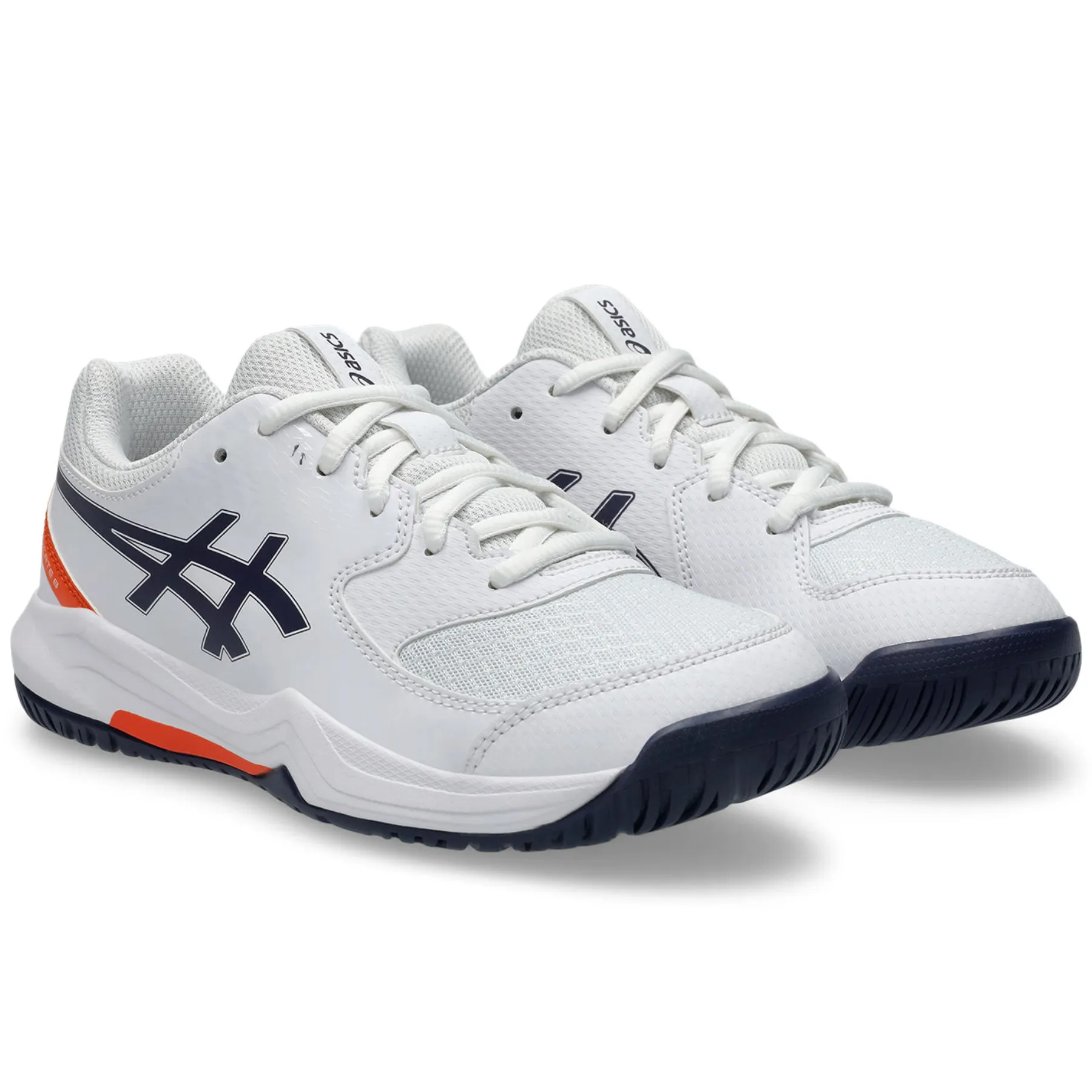 Asics Gel-Dedicate 8 GS Kids Tennis Shoes - White/Indigo Fog