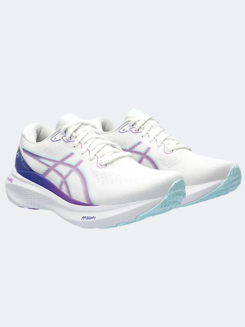 Asics Gel Kayano 30 Women Running Shoes White/Cyber Grape