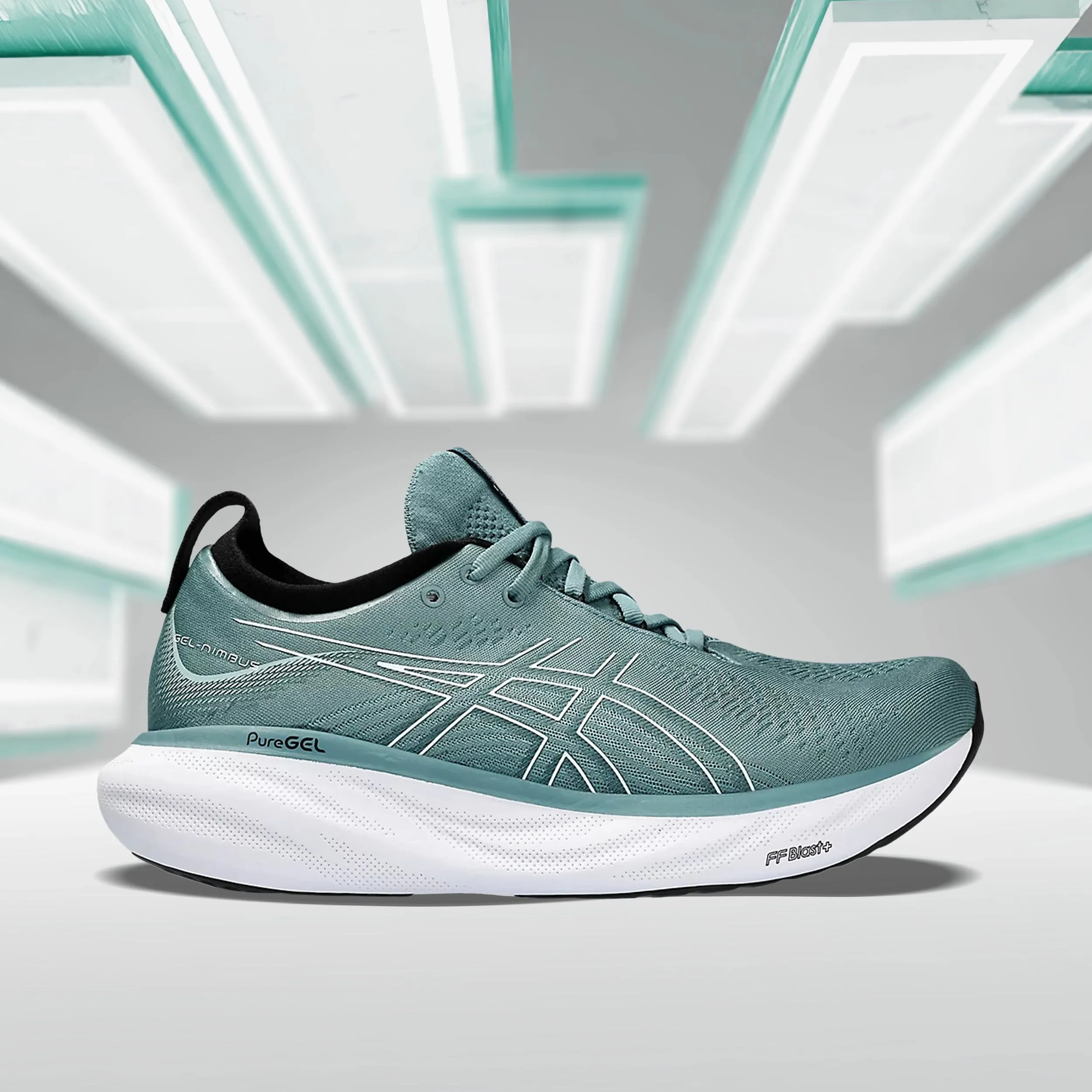 ASICS GEL-NIMBUS 25 FOGGY TEAL/PURE AQUA - 1011B547.402