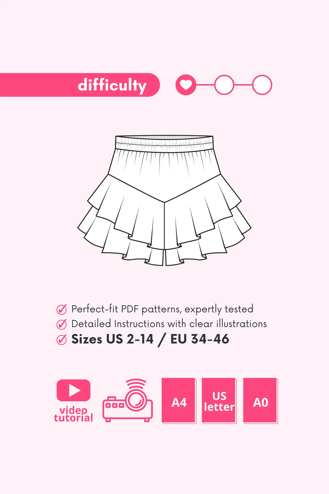 AVA - Pattern For High Waisted Shorts