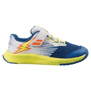 Babolat Pulsion All Court Tennis Shoes (Kids) - Dark Blue/Sulphur Spring