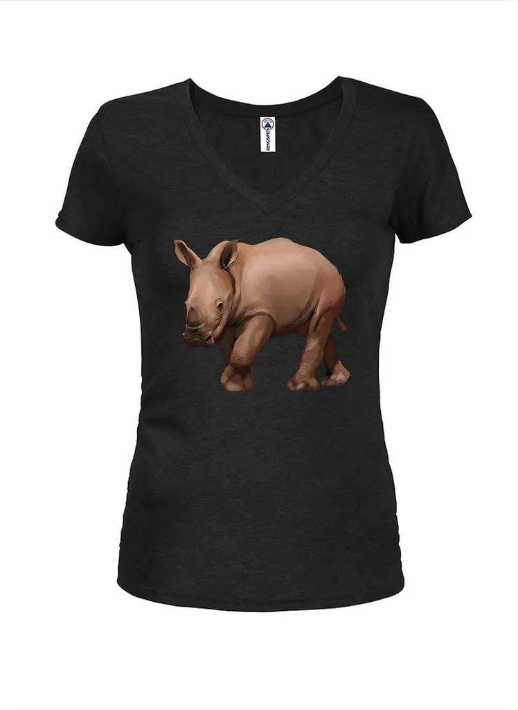 Baby Rhino Juniors V Neck T-Shirt