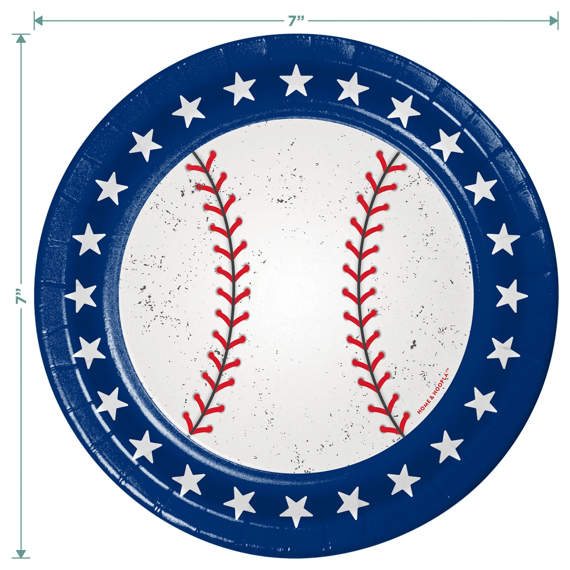 Baseball Party Supplies - All-Star Plates, League Plates, and Matching Napkins (Serves 32)