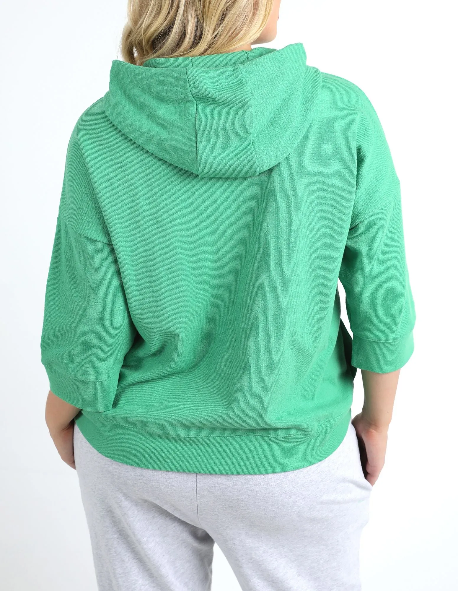 Beachy Zip Hoodie - Green Briar