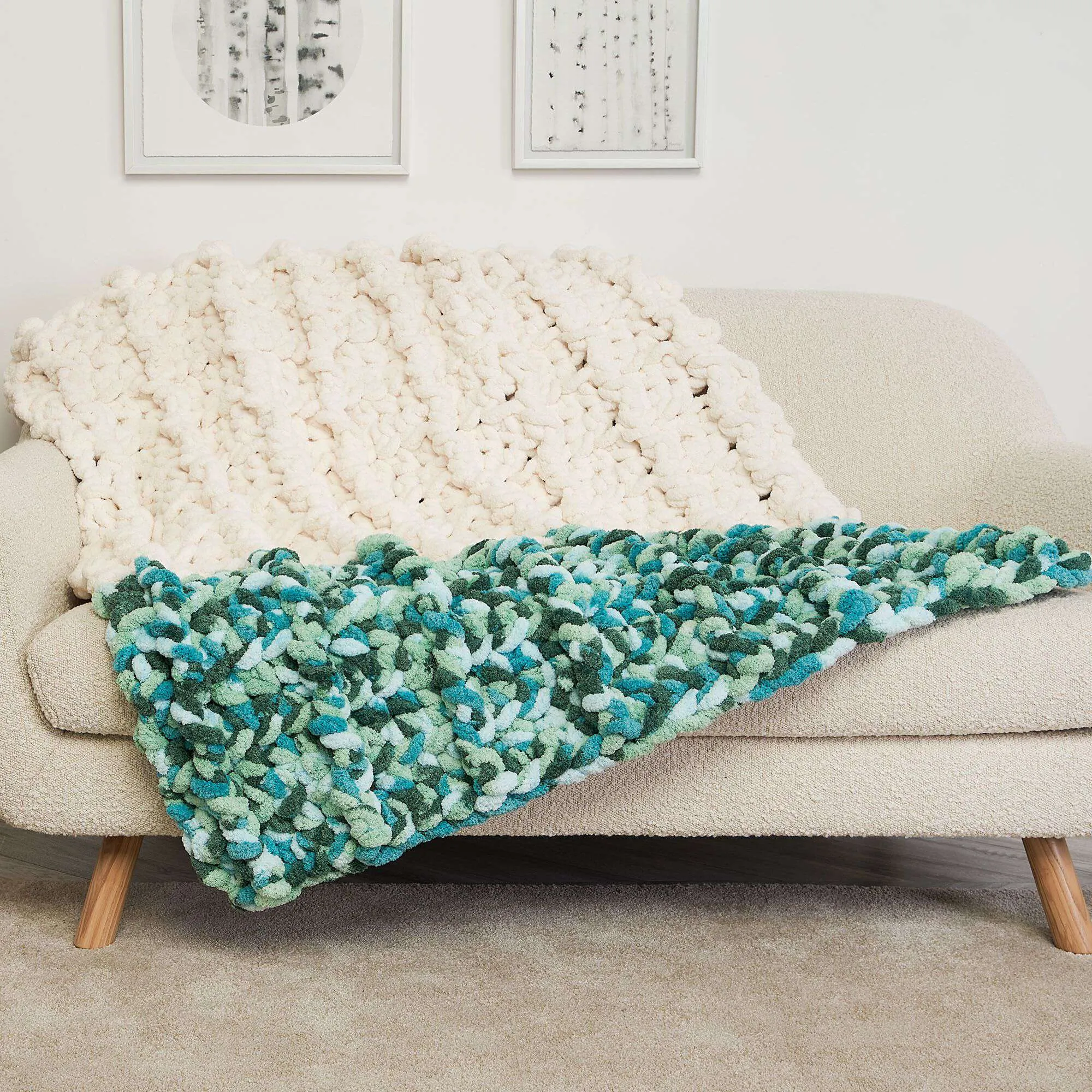 Bernat Dipped End Crochet Blanket