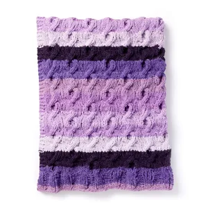 Bernat Fading Cables Knit Blanket