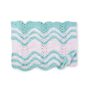 Bernat Garter Ripple Stripes Knit Baby Blanket