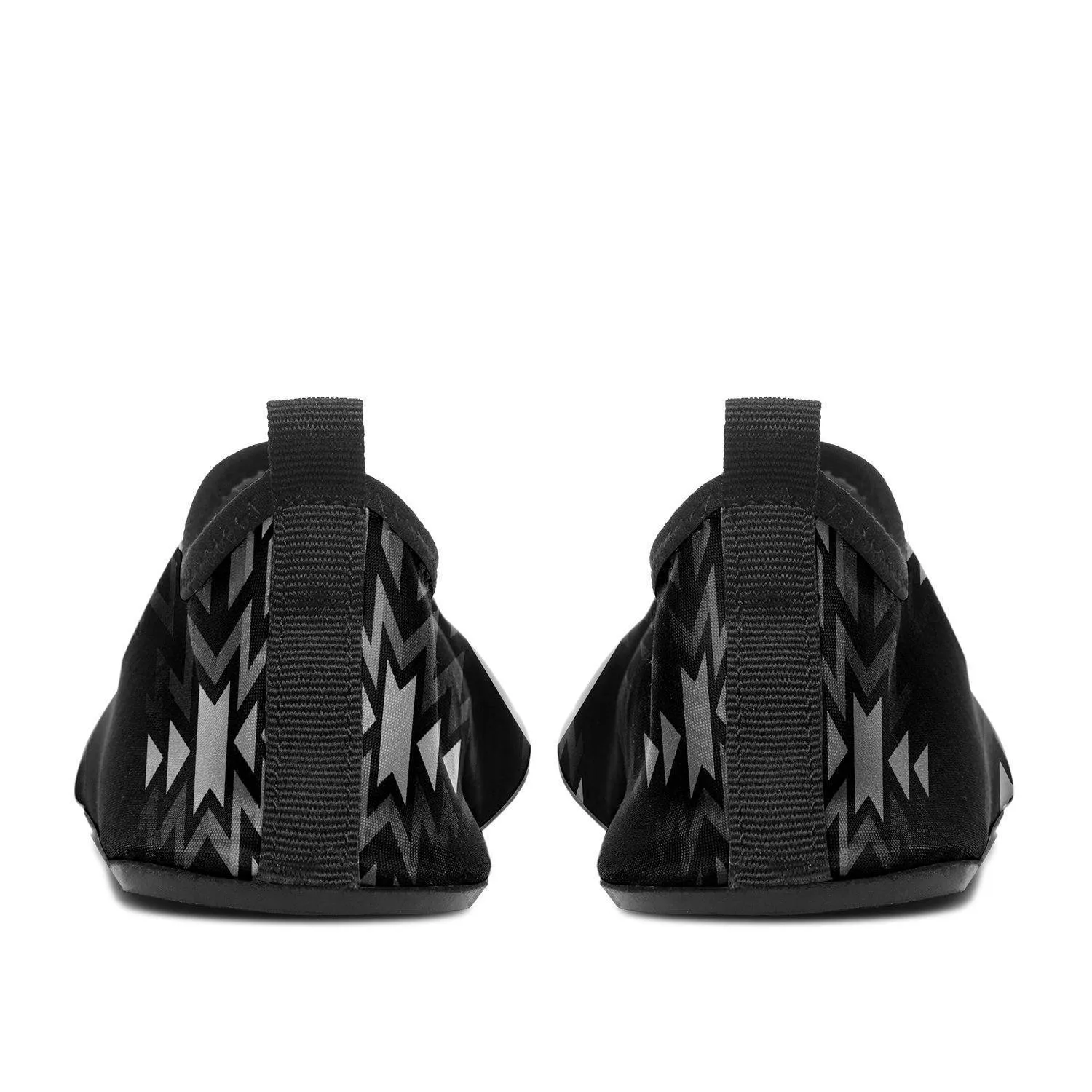 Black Fire Black and White Sockamoccs Kid's Sockamoccs Slip On Shoes