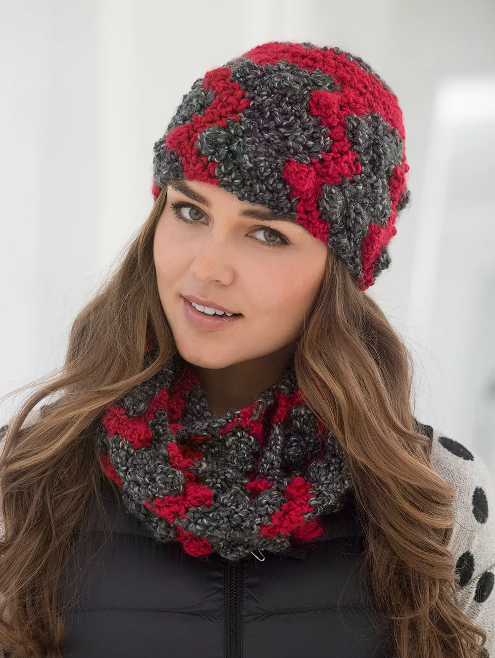 Bobble Ripple Hat & Cowl (Crochet)