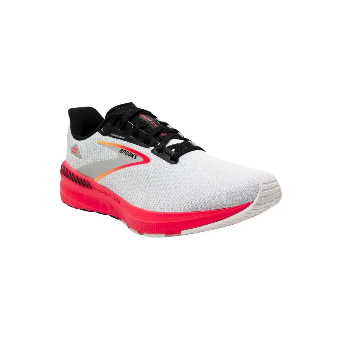 Brooks Launch GTS 10 White Red SS24 Sneakers