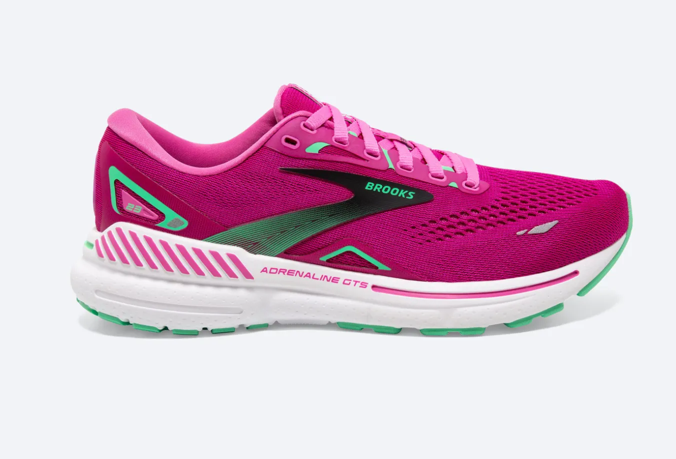 Brooks Womens Adrenaline GTS 23- Pink/Festival Fuchsia/ Black (1203811B639)