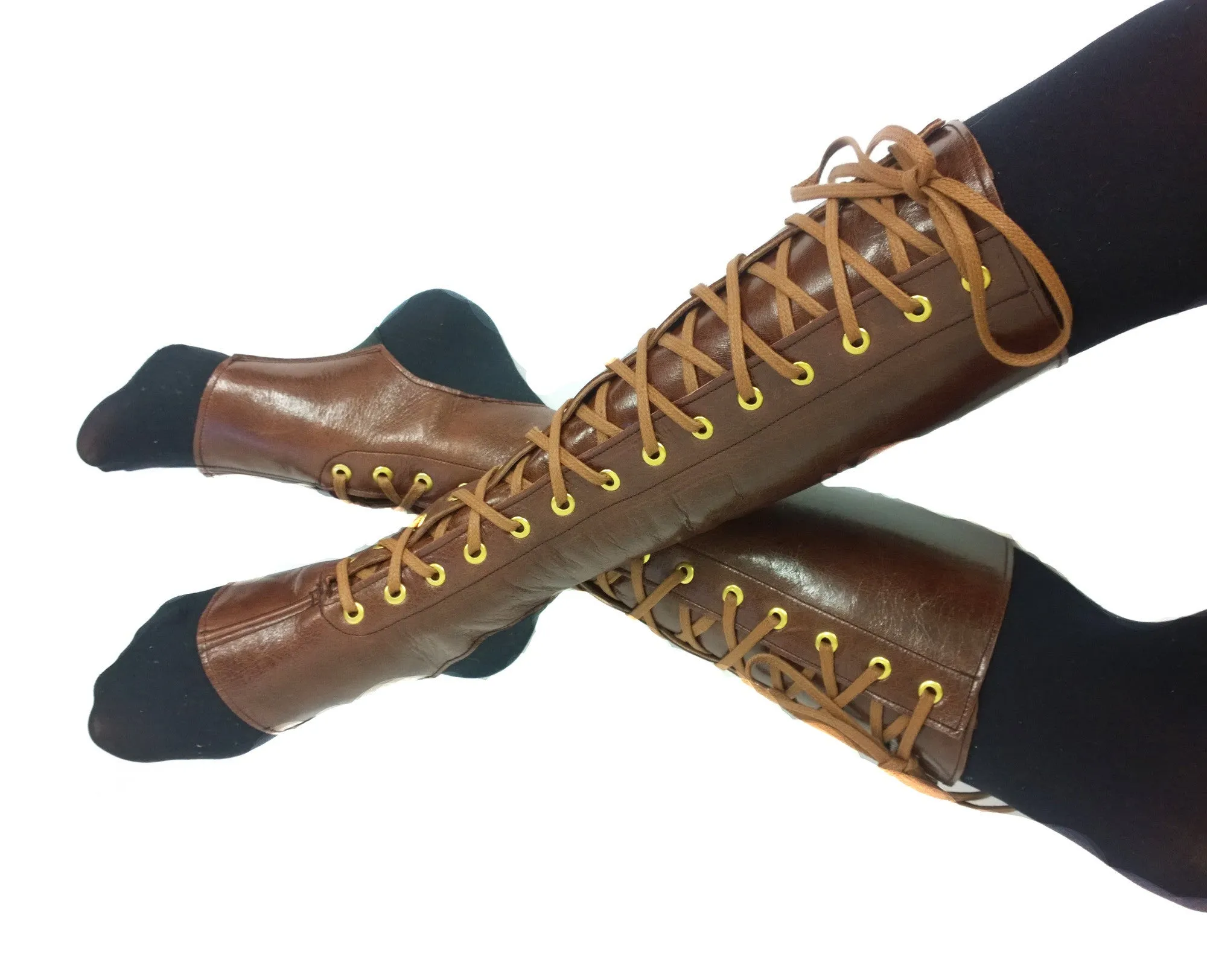 Brown Aerial boots w/ FRONT Lacing