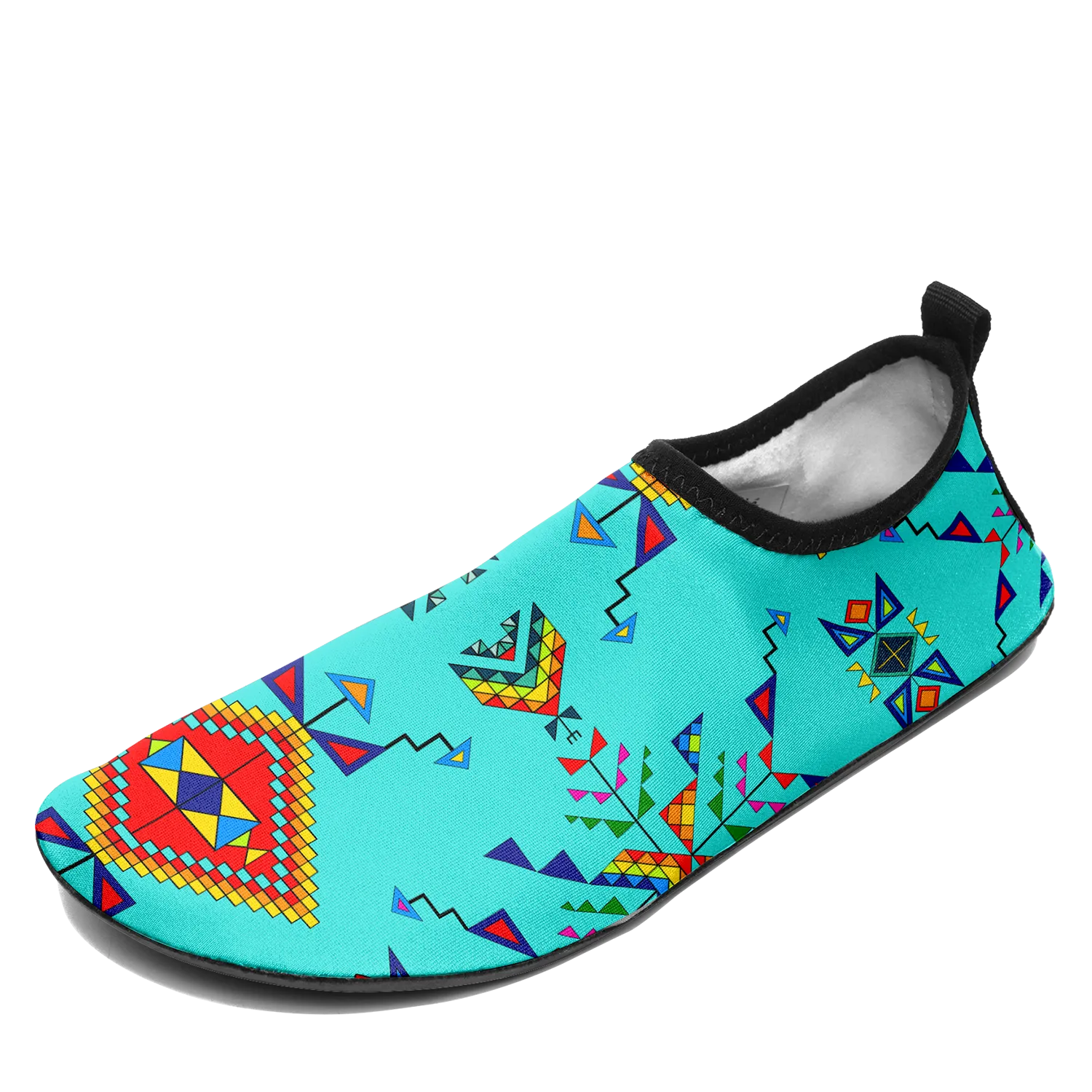 Buffalo Jump Turquoise Kid's Sockamoccs Slip On Shoes