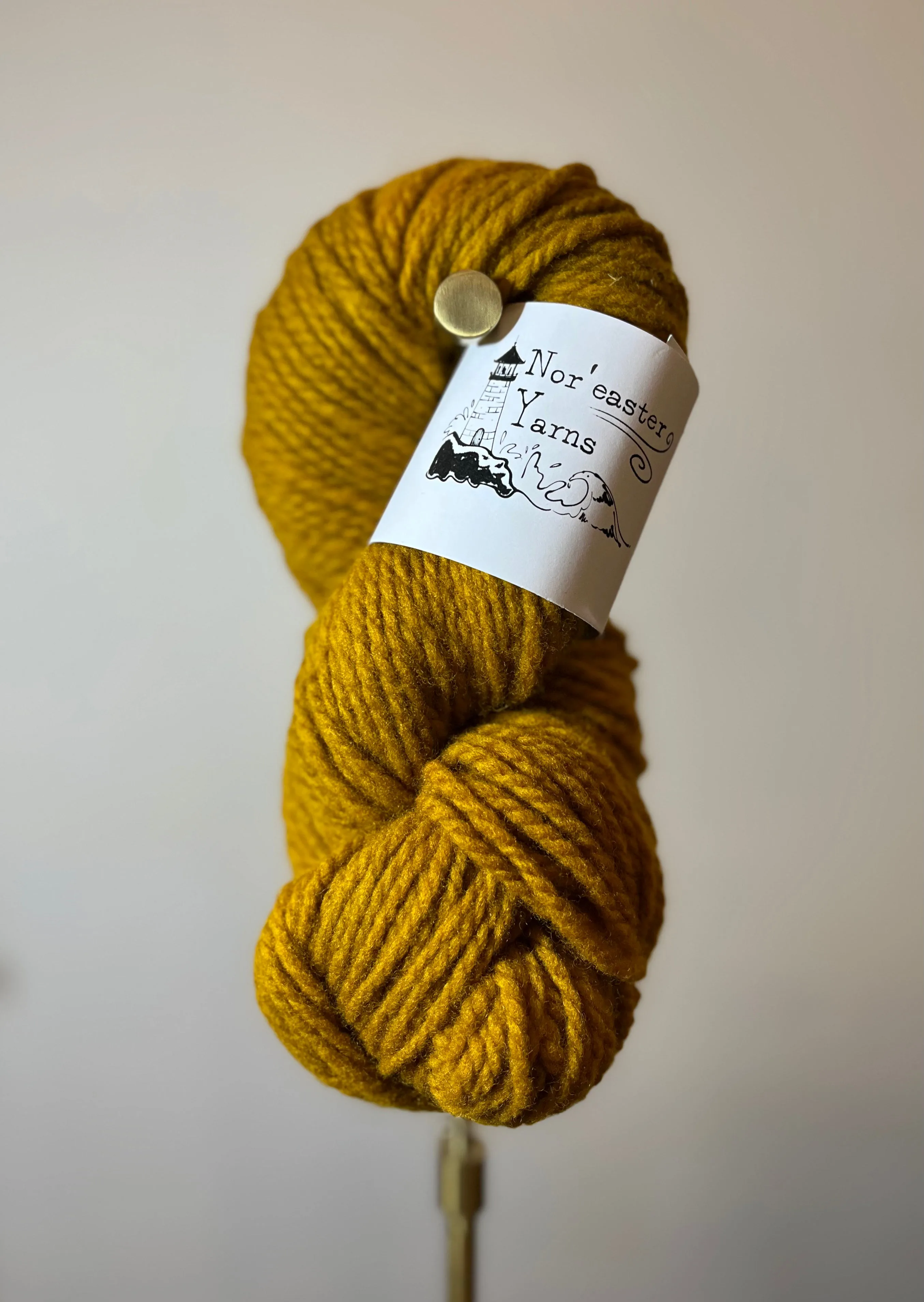 Bulky 2ply Yarn | Mustard Seed Yellow