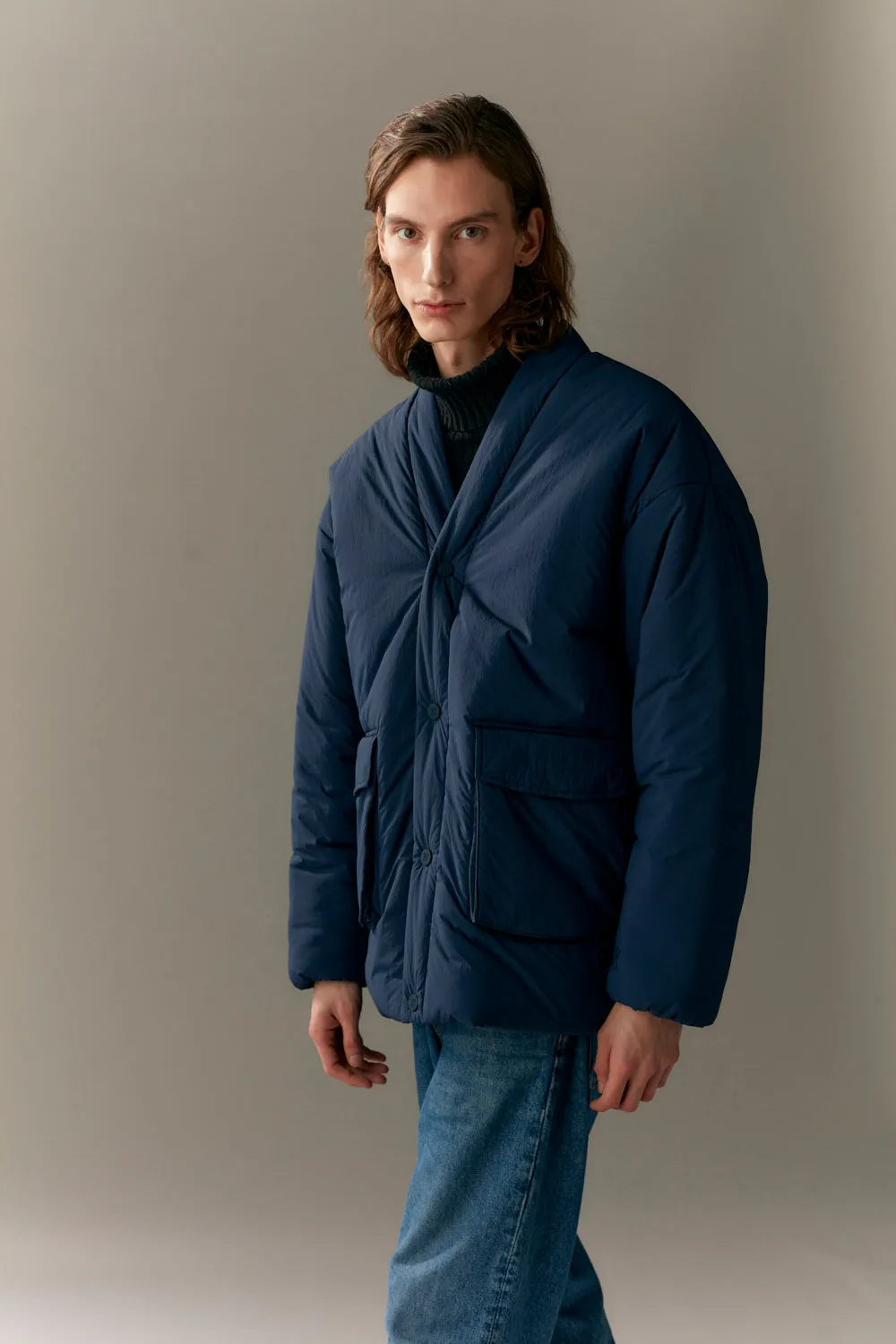 BULKY BUCK CRINCLE AW23 navy