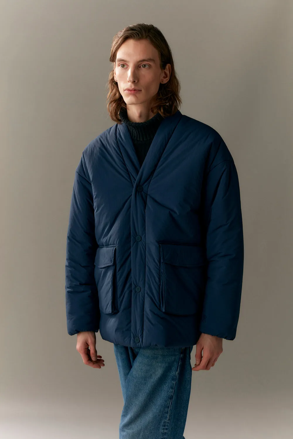 BULKY BUCK CRINCLE AW23 navy