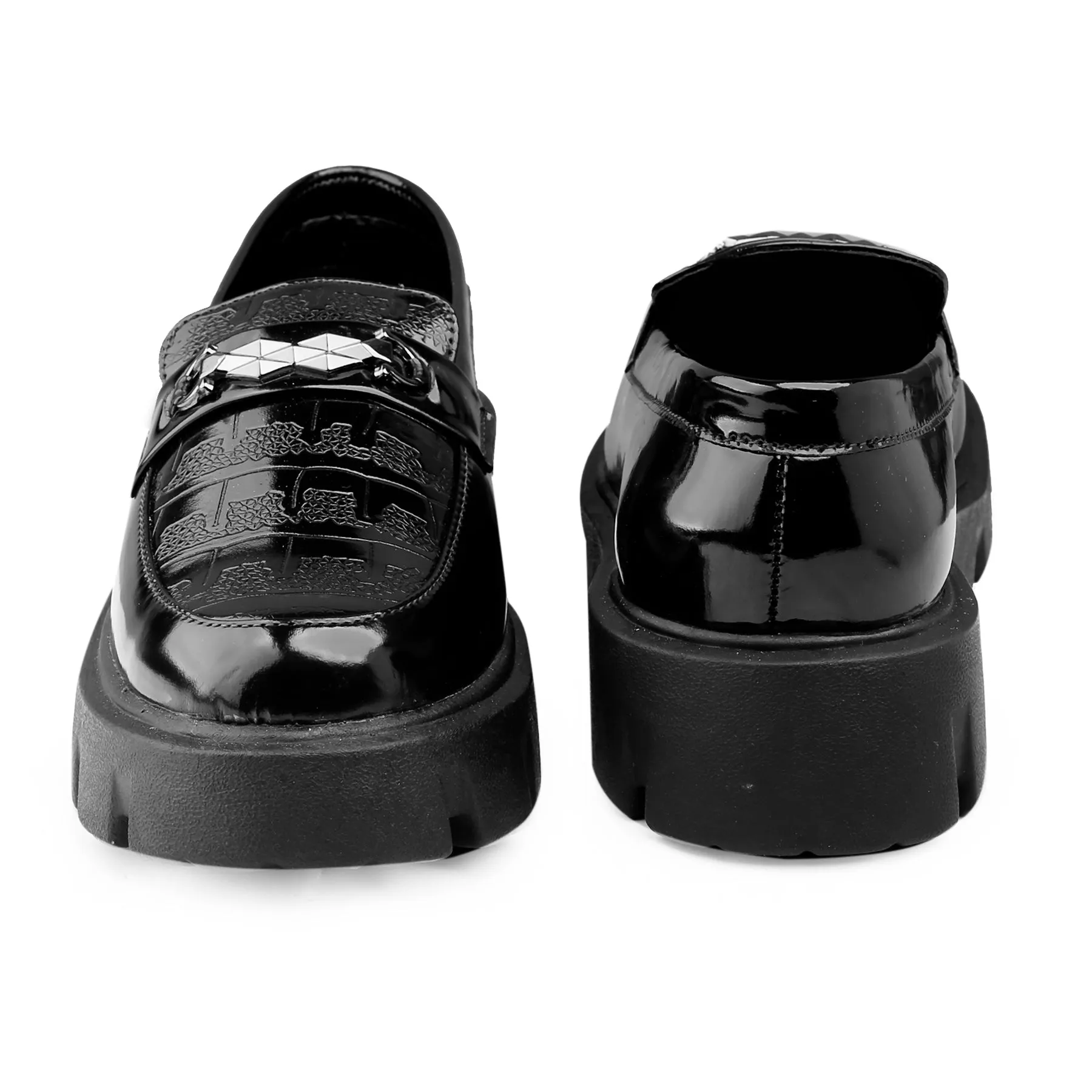 Bxxy's Premium Patent Vegan Buckle Slip-ons for Men