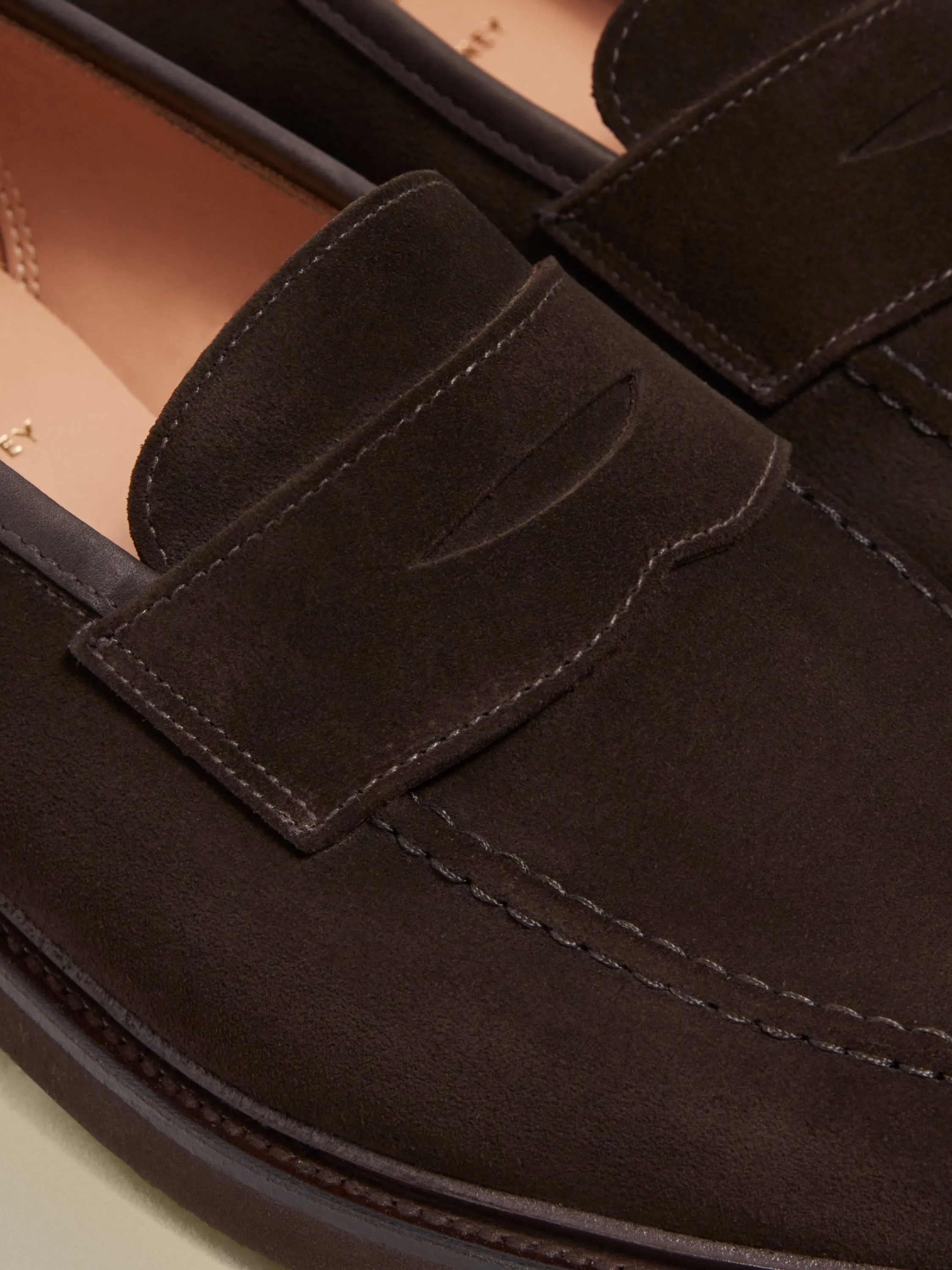 Calf Suede Penny Loafer Shoes