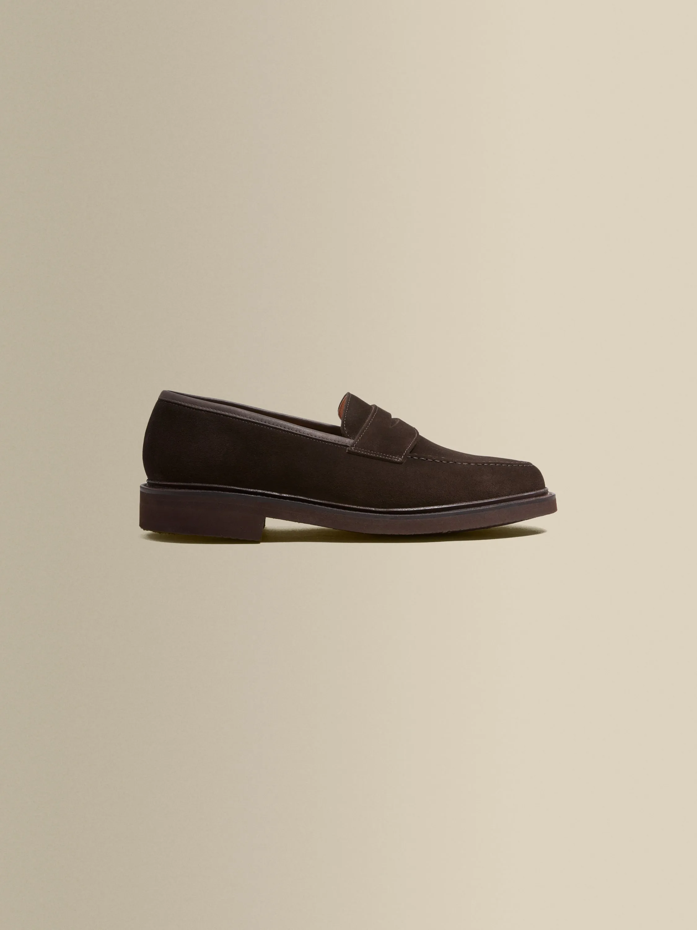 Calf Suede Penny Loafer Shoes