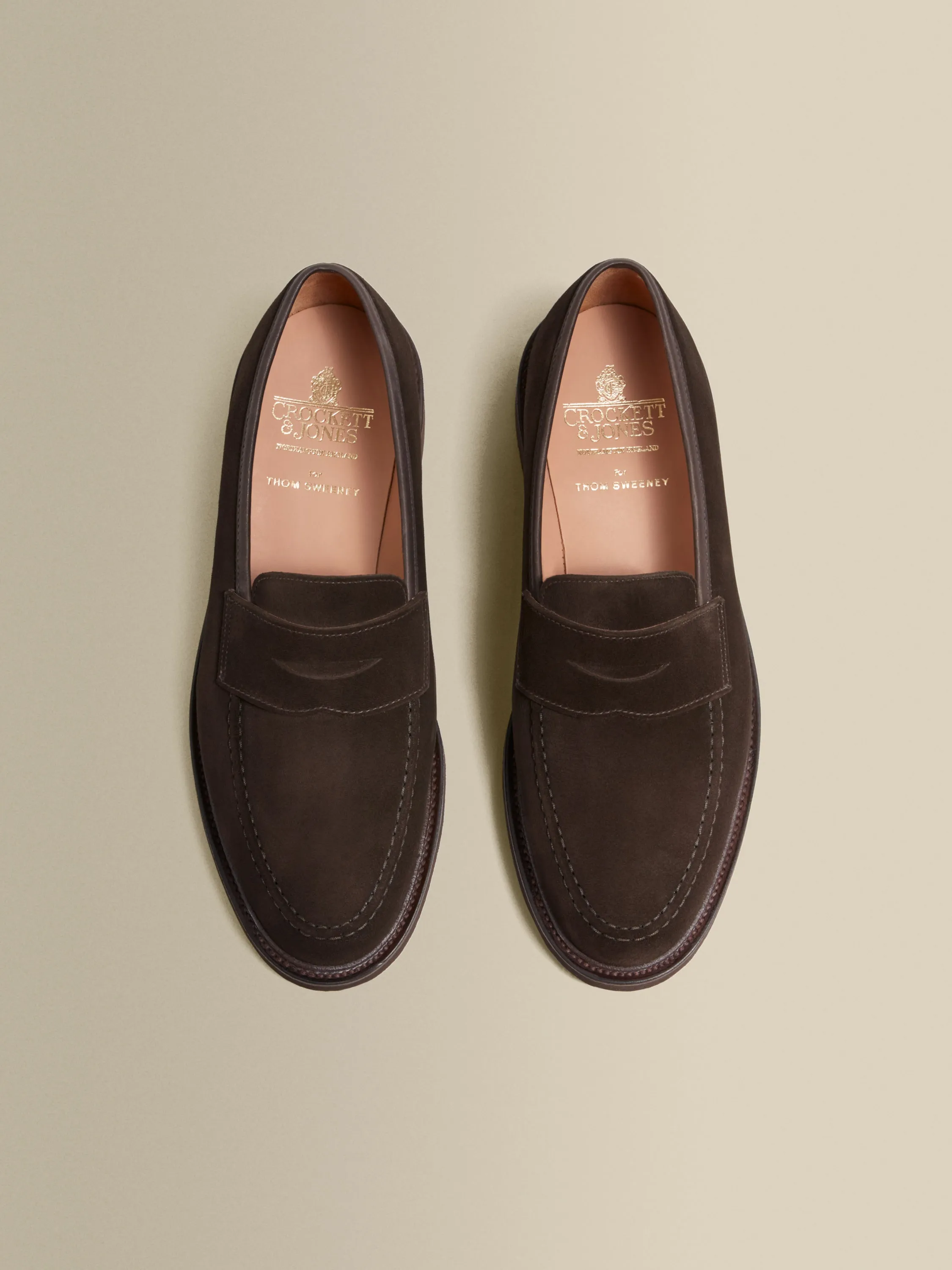 Calf Suede Penny Loafer Shoes